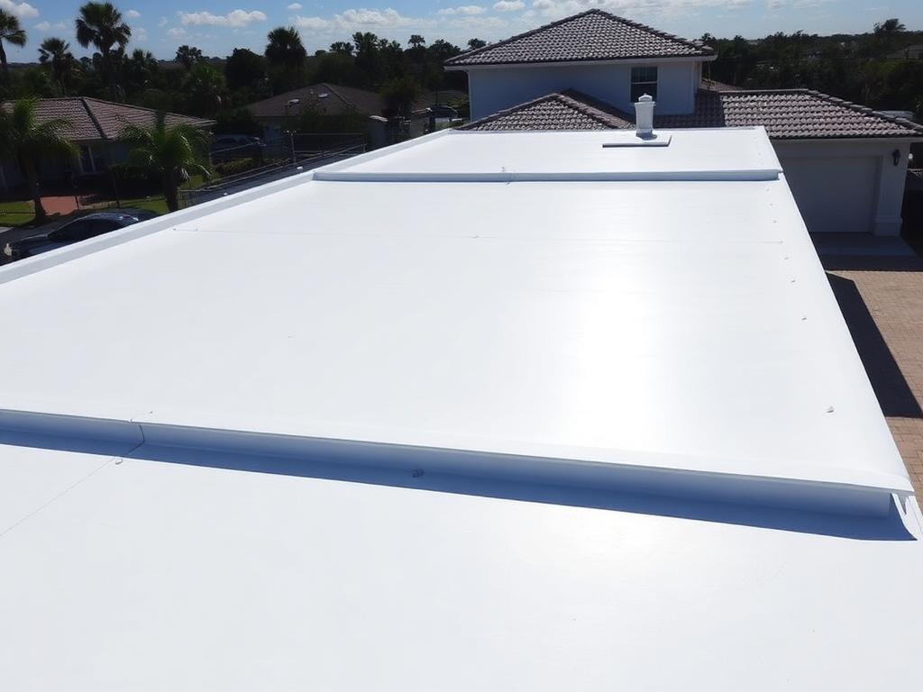After roof installation - completed professional roofing work